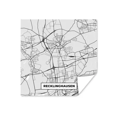 Produktbild von MuchoWow® Poster Karte - Recklinghausen - Deutschland - Stadtplan - Karte 100x100 cm - Babyzimmer