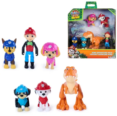 Produktbild von PAW Patrol : Der Dino Film, Dino Abenteuer Figuren-Geschenkset, 6er-Pack, 380 g