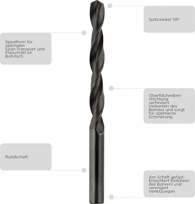Obrázek produktu pro HSS spirálový vrták Din 338/3.2