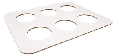 Produktbild von Bierglastablett Pappe 6 Löcher (150 Stück)