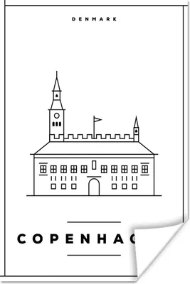 Produktbild von MuchoWow® Poster Kopenhagen - Dänemark - Architektur 120x180 cm - Kunstposter