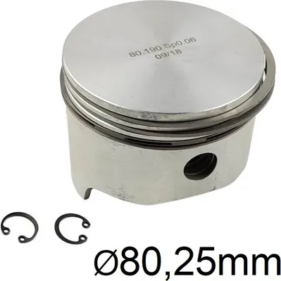 Image de Piston de compresseur d'air avec segments 80,25x2x2x4 Iveco | réparation 1