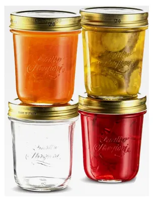 Produktbild von Bormioli Quattro Einmachgläser, 4 Stück, luftdicht, 32 cl