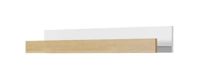 Produktbild von Wandschrank Marco 1 Wohnzimmermöbel Set + Led (Weiss/Holz)