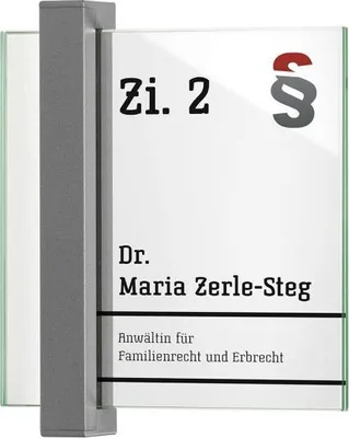Produktbild von TORINO Türschild 148 | Aluminium titangrau | Echtglas | 148x148 mm | Türschil...
