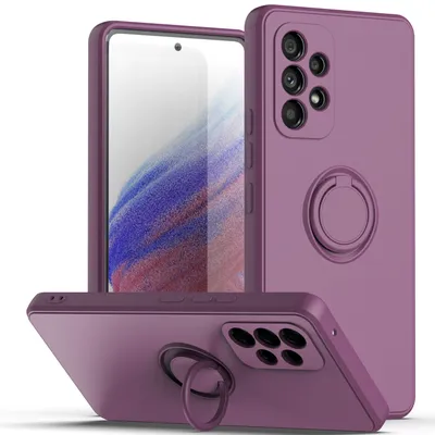 Obrázek produktu pro Samsung A33 5G Pouzdro, s prstencovým držákem a stojánkem, odolné proti poškrábání, měkký silikon pouzdro pro Samsung Galaxy A33 5G Fialová