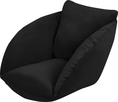 Produktbild von Hängesessel Kissen aus Samt Velvet Polster Bodenkissen für Schwenksessel Auflage für Hängeschaukel Hängekorb Hängestuhl Rückenkissen Schwarz [114]