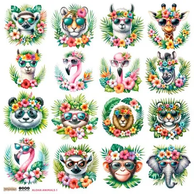Zdjęcie produktu dla Naklejki papierowe do scrapbookingu i DIY ScrapLove - Aloha Animals 1