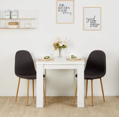Produktbild von Homestyle4u Essgruppe mit 2 Stühlen Esstisch 80x80 cm Küchentisch Holz