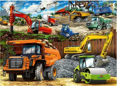 Obrázek produktu pro Ravensburger - Stavební vozidla 100ks Xxl