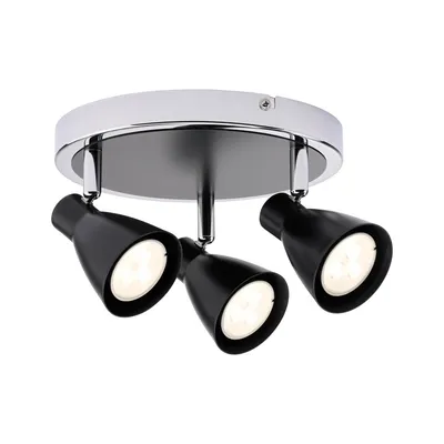 Image de Spot 2Simple LED 3 x 3,5 W GU10 230 V Noir mat/Chrome métallisé