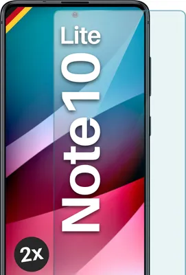 A marketing image for a screen protector set for a Samsung Galaxy Note10 Lite.