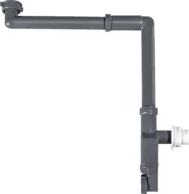 A plumbing trap for a sink.