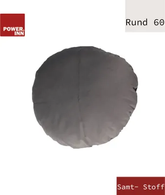 Produktbild von POWER INN Kissenbezug | 60cm Rund | Grau | Samtstoff | Kissenhülle | Waschbar bei 30°C