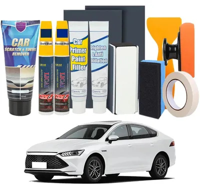 Image de Stylo de réparation de peinture automobile pour rayures et éclats en bleu