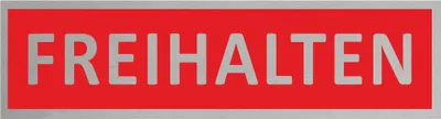 Produktbild von CombiCraft Aluminium Türschild Freihalten 165x45mm mit 3M-Tape