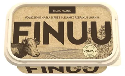 Zdjęcie produktu dla Finuu klasyczne z fińskiego masła olejów z rzepaku i lnianki Miks tłuszczowy do smarowania 200 g