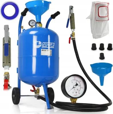 Produktbild von Mobile Sandstrahler Sandstrahlen 38L Mobiles Sandstrahlgerät + Maske + Düsen