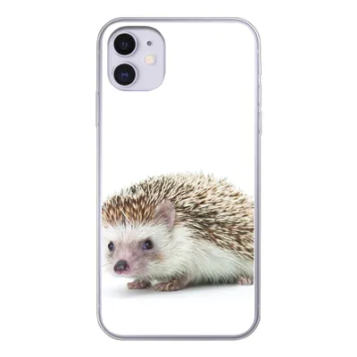 Produktbild von MuchoWow® Handyhülle Schutzhülle Hülle für iPhone 11 Igel - Tiere - Weiß Silikon Softcase Handy Hülle - Handytasche