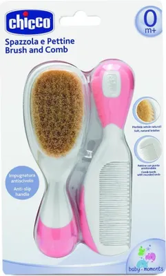 Image de Chicco brosse et peigne Junior blanc/rose 2 pièces