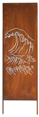Produktbild von Sichtschutz Metall - 160 cm x 50 cm - Edelrost - Rostoptik Sichtschutz für Garten - Sichtschutzelement - Sichtschutzwand - Gartendekoration Zaun