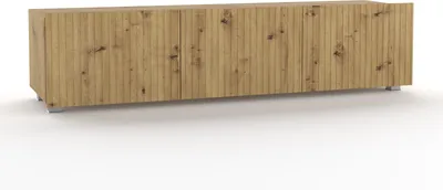 Produktbild von TV-Schrank KOLDER KL-02 mit 3 Türen Fernsehschrank 150 cm Fernsehtisch Lowboard Wohnzimmer Schrank Grifflos SoftClose Modern (Artisan Eiche)