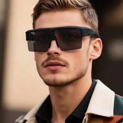 Zdjęcie produktu dla Okulary rowerowe z polaryzacją - okulary sportowe dla mężczyzn - ochrona UV400 - idealne do aktywności na świeżym powietrzu