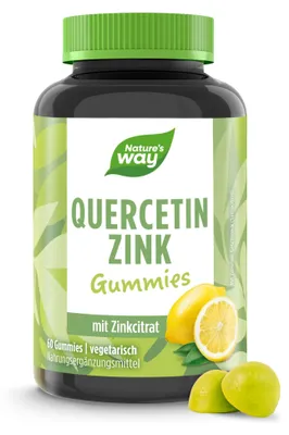 Produktbild von Quercetin Zink Gummies – 125 mg Quercetin, Zitronen-Geschmack