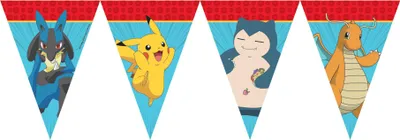 Produktbild von Pokémon-Papierflaggen-Girlande, 2,3 m, 1 Stück