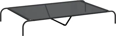 Zdjęcie produktu dla vidaXL Podwyższone legowisko dla psa czarne 150x90x20 cm tekstylen i stal