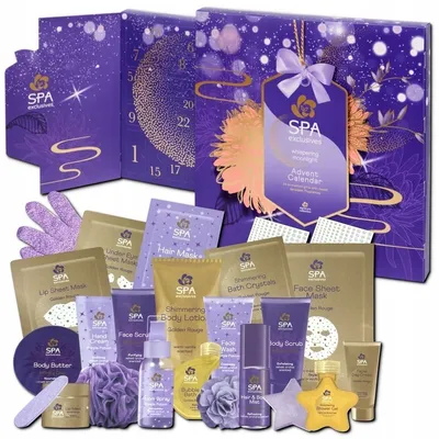 Imagen del producto de Calendario de Adviento Premium: 24 productos de cosmética de lujo para tratamientos de spa, belleza, cuidado de la piel, relajación y cuidado personal. Ideal como regalo para ella en Navidad