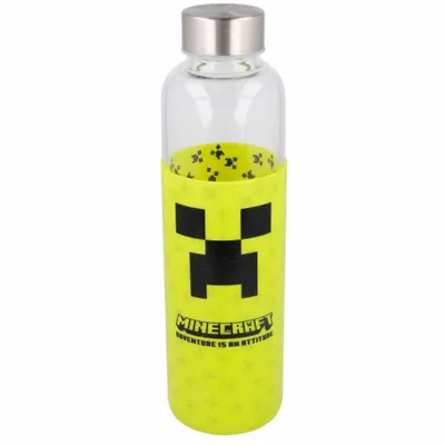 Immagine prodotto di Butelka na wodę STOR Minecraft 585ml z silikonowym pokrowcem do stosowania codziennego