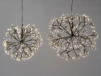 Produktbild von 2er Set LED Deko Kugeln mit Funkeleffekt schwarz D. 30 + 40cm Formano W25