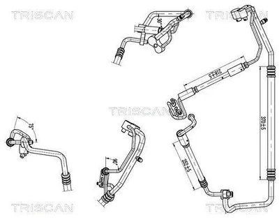 Produktbild von TRISCAN Hochdruckleitung und Niederdruckleitung Klimaanlage 9010 24016 für OPEL Corsa D Schrägheck (S07)