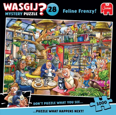 Produktbild von Wasgij Mystery 28 - Feline Frenzy - Puzzle 1000 Teile
