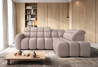 Obrázek produktu pro Designová rohová sedačka SAOIRSE - béžová, pravý roh