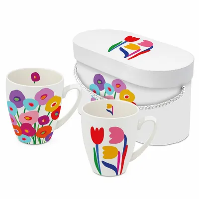 Immagine prodotto di PPD Super Bloom x 2 Mug Set, 2er Set, Henkelbecher, Kaffeebecher, Becher, Tasse, in Geschenkbox, New Bone China, 350 ml, 160102701