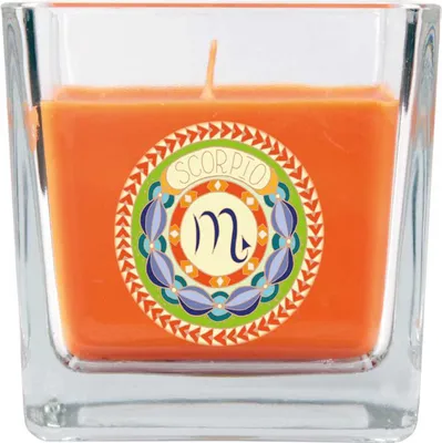 Produktbild von HS Candle "Sternzeichen" Duftkerze im Bonbonglas ( Skorpion ) - viele Motive zur Auswahl, 190g - Brenndauer bis zu 50 Std - Scorpio