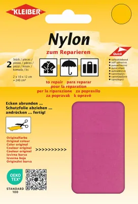 Produktbild von KLEIBER Nylon-Flicken selbstklebend pink 2 Stück