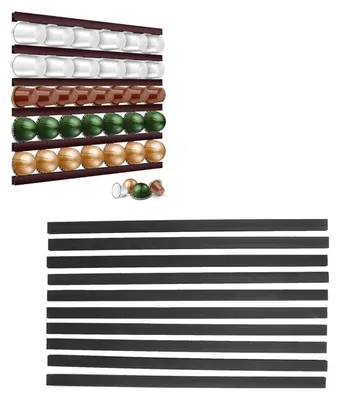Kapselhalter selbstklebend, für bis zu 72 Pads, schwarz