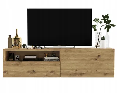 Zdjęcie produktu dla Wisząca Szafka RTV Komoda RTV Loft Industrialna Dąb Arisan MAT szuflada 120 cm