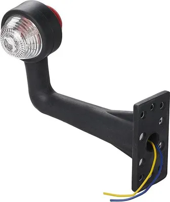 Image de Feu de gabarit rouge/blanc 185mm angle droit