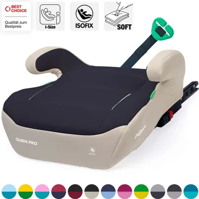 Image de Rehausseur Daliya® QUBIX PRO avec ISOFIX, norme i-SIZE ECE R129, 125 - 150 cm, fixation par ceinture, siège auto, siège auto pour enfant, siège enfant, rehausseur