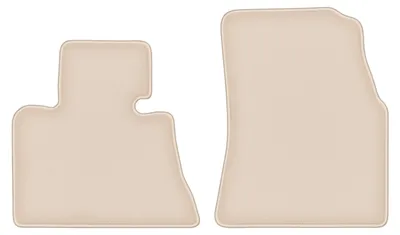 Image de Tapis de sol avant velours PREMIUM beige compatibles avec BMW X5 E53 (1999-2006, 2WD) – avec fixations – sur‑mesure