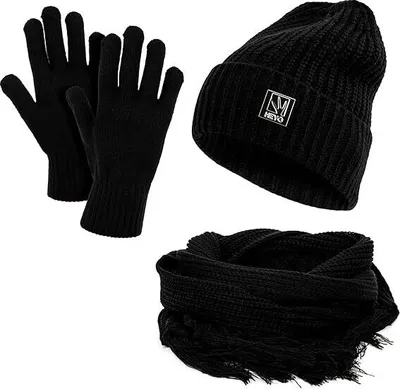Immagine prodotto di Set Invernale Donna Cappello Sciarpa Guanti Heyo Nero Taglia Unica
