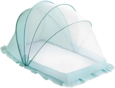Image de Lit bébé Klamboe - Moustiquaire pour bébé - Protection pour bébé - Moustiquaire en nid d'abeille - 98 x 55 x 60 cm - Vert