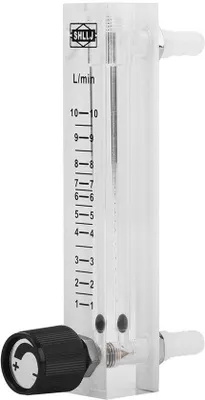 Obrázek produktu pro Měřič průtoku plynu 1-10 l/min - regulační ventil - průtokoměr vzduchu - měřič kyslíku - připojení 8 mm - přesnost 5 % - průtokoměr