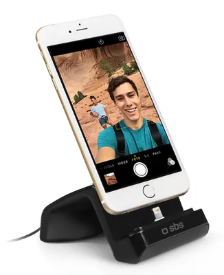 Produktbild von SBS Tischhalterung mit Ladefunktion für iPhone mit Blitzlicht-Anschluss