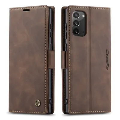 Obrázek produktu pro Galaxy Note 20 Pouzdro, RetroPolyuretanKožené Pouzdro, Kapsy na Karty, Magnetické Uzavírání, Pouzdro s Funkcí Stojánku pro Samsung Galaxy Note 20 Káva