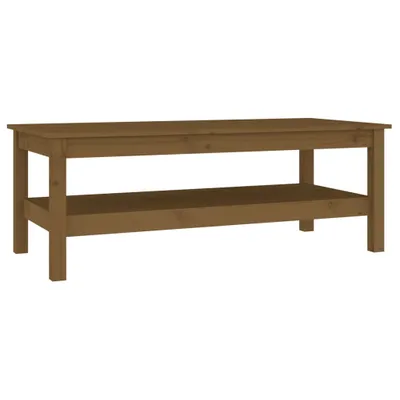Image de vidaXL Table basse marron miel 110x50x40 cm pin massif